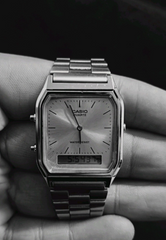 Classic Square Dial Digital-Analog Watch