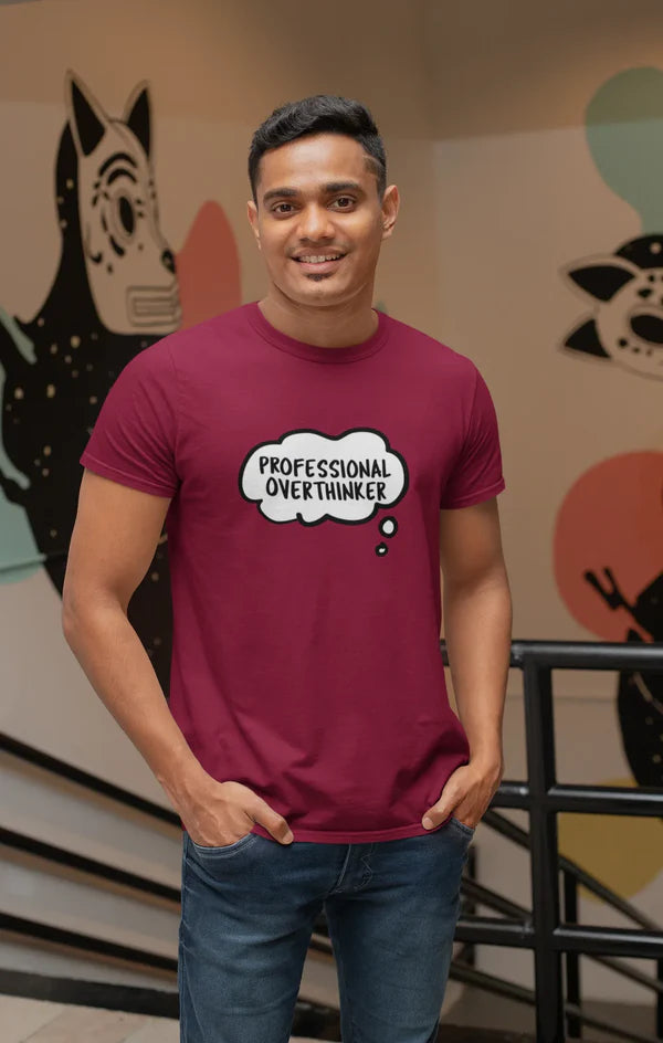 Professional Overthinker Graphic T-Shirt – Funny Statement Tee