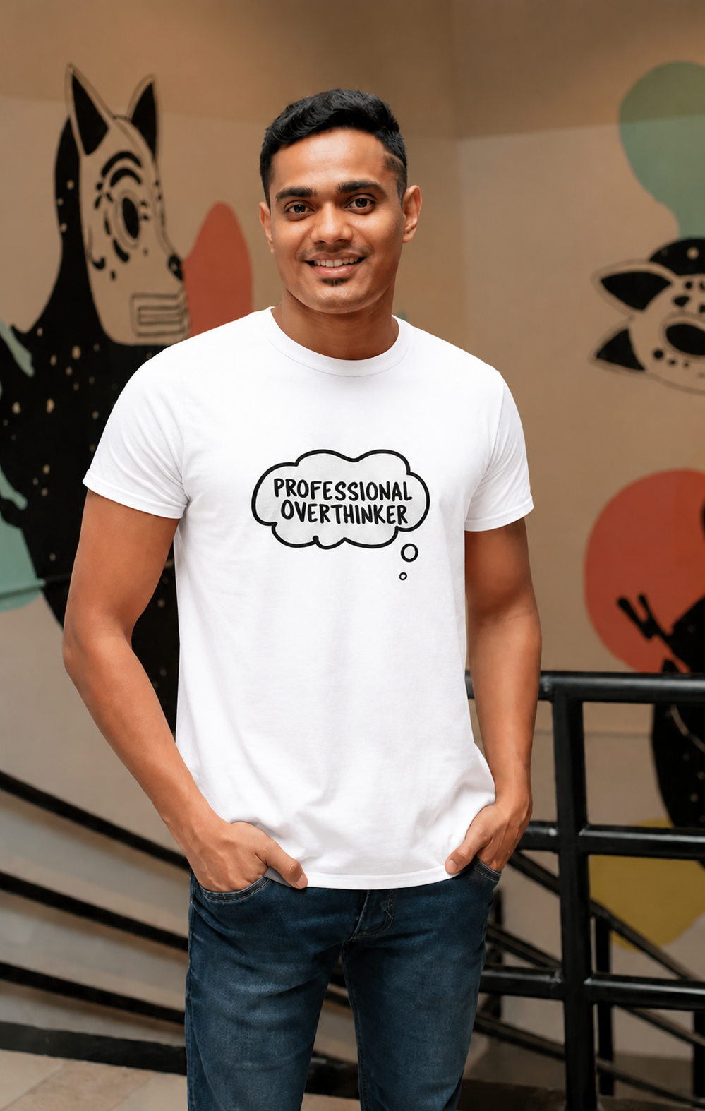 Professional Overthinker Graphic T-Shirt – Funny Statement Tee