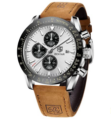 Sport Chronograph Leather Strap Men’s Watch