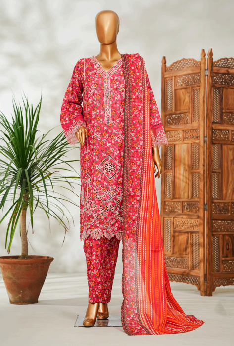 Special Red Floral Printed 3-Piece Suit