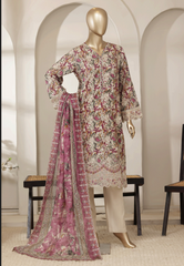 Special Cream Floral Embroidered 3-Piece Suit