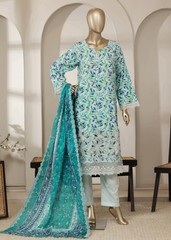 Special Mint Green Floral 3-Piece Suit