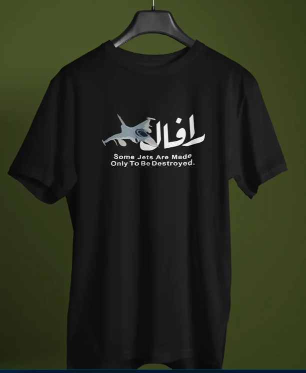 Rafale Fighter Jet Graphic T-Shirt – Premium Black Tee