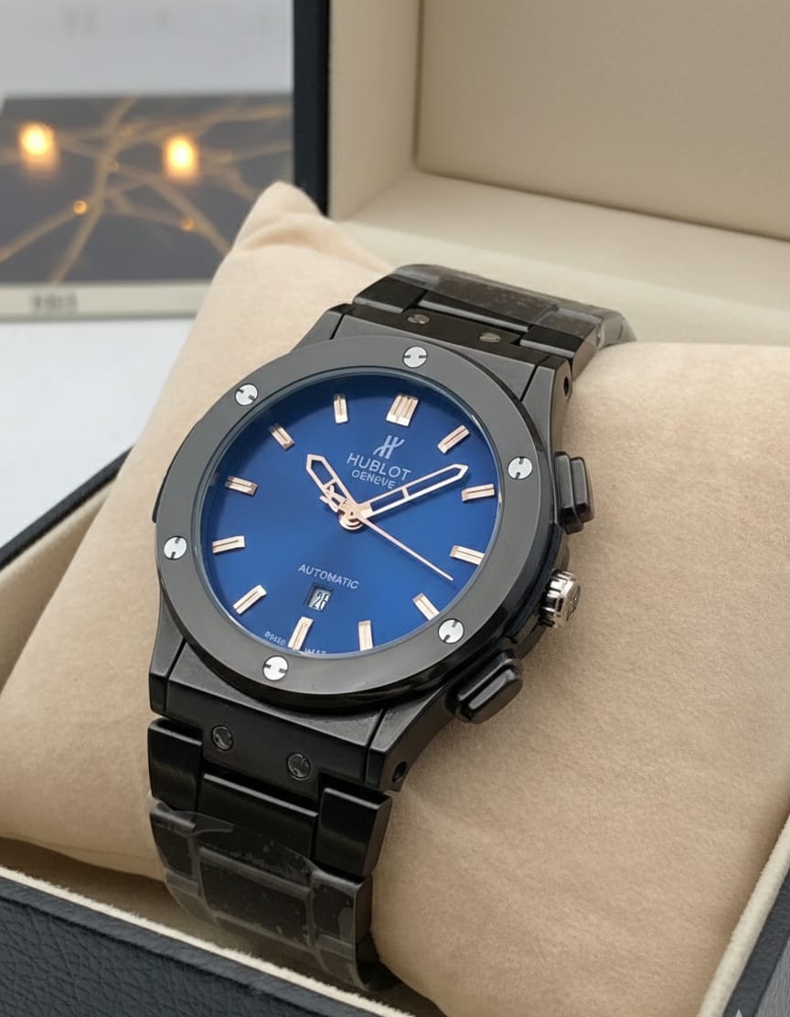 Luxury Hublot Style Men's Watch – Stainless Steel Chain | Date Working | Premium Look